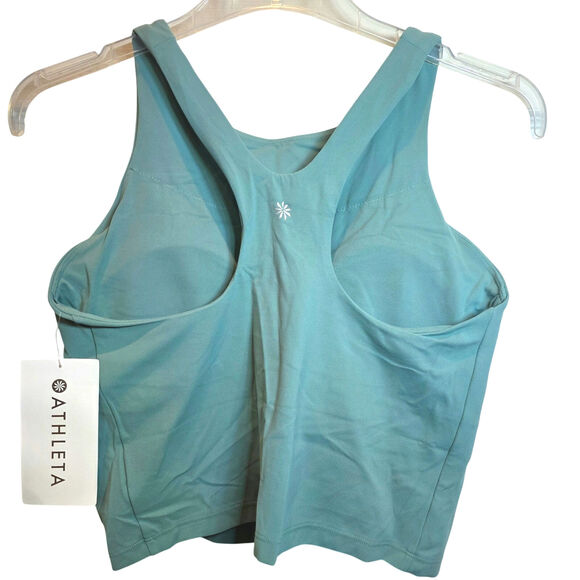 Purpose Crop Sports Bra Top D DD Large Green Racer Back Pullover Active Yoga - Picture 4 of 9